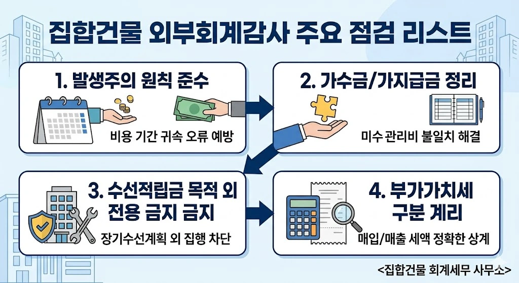 집합건물 회계 오류 방지를 위한 외부회계감사 주요 점검 리스트